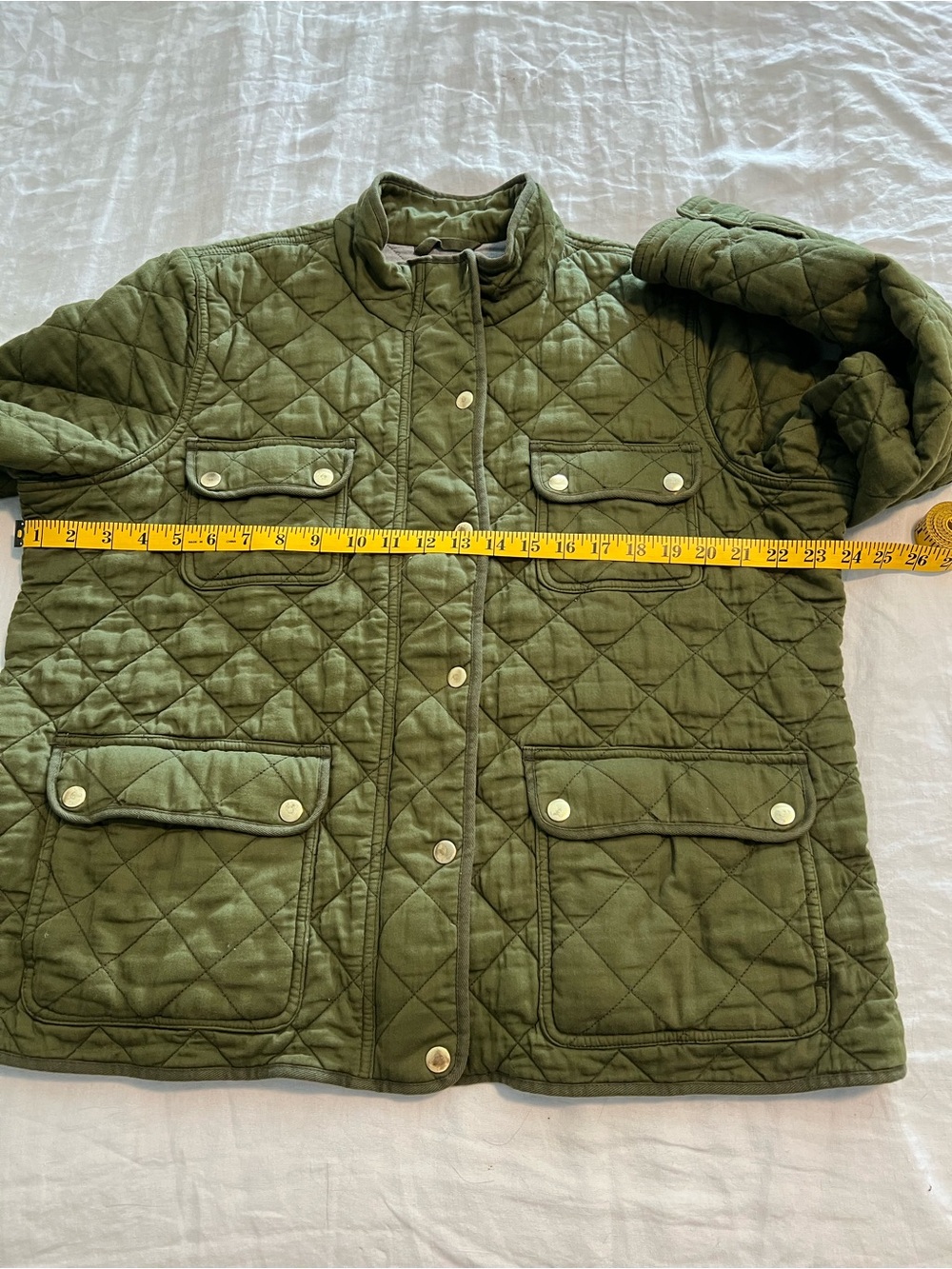 JCrew Quilted Downtown Field Jacket - Olive Green - Picture 6 of 10